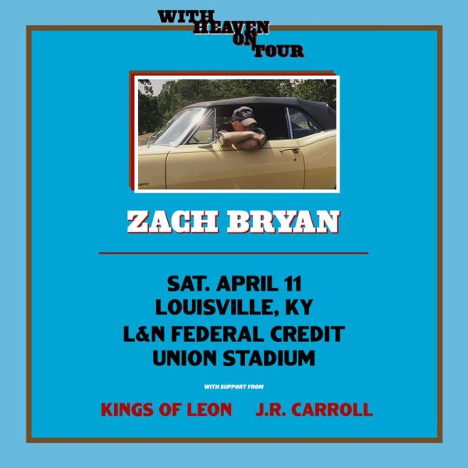 Zach Bryan at L&N Credit Union Stadium on April 11, 2026