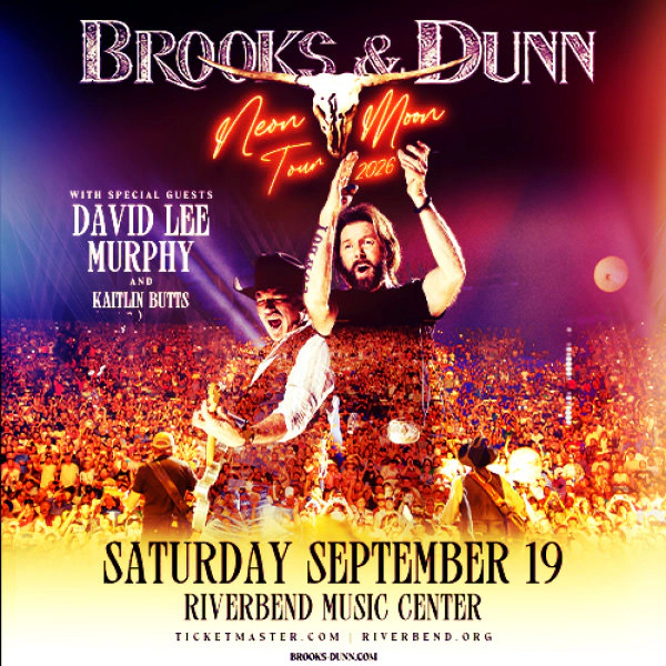Brooks & Dunn: Neon Moon Tour 2026 at Riverbend Music Center on September 19, 2026!