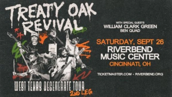TREATY OAK REVIVIAL @ RIVERBEND 9/26/26 TICKET GIVEAWAYS