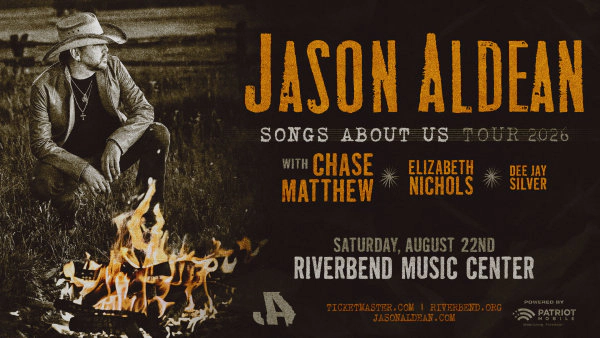 Jason Aldean @ Riverbend Music Center 8.22.26 Ticket Giveaway