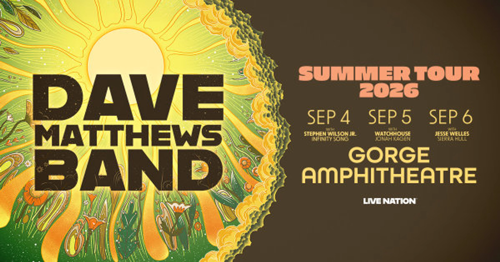 Win Tickets to see Dave Matthews at the Gorge!