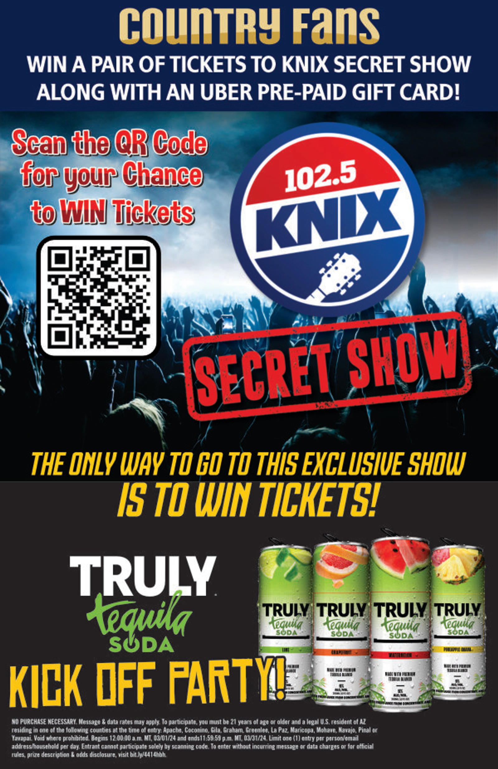 CONTEST IS CLOSED 🚨WINNING WEDNESDAY🚨 @heyheyhannahradio is giving away  10 pairs of tickets to KNIX Secret Show #15 on April 24th