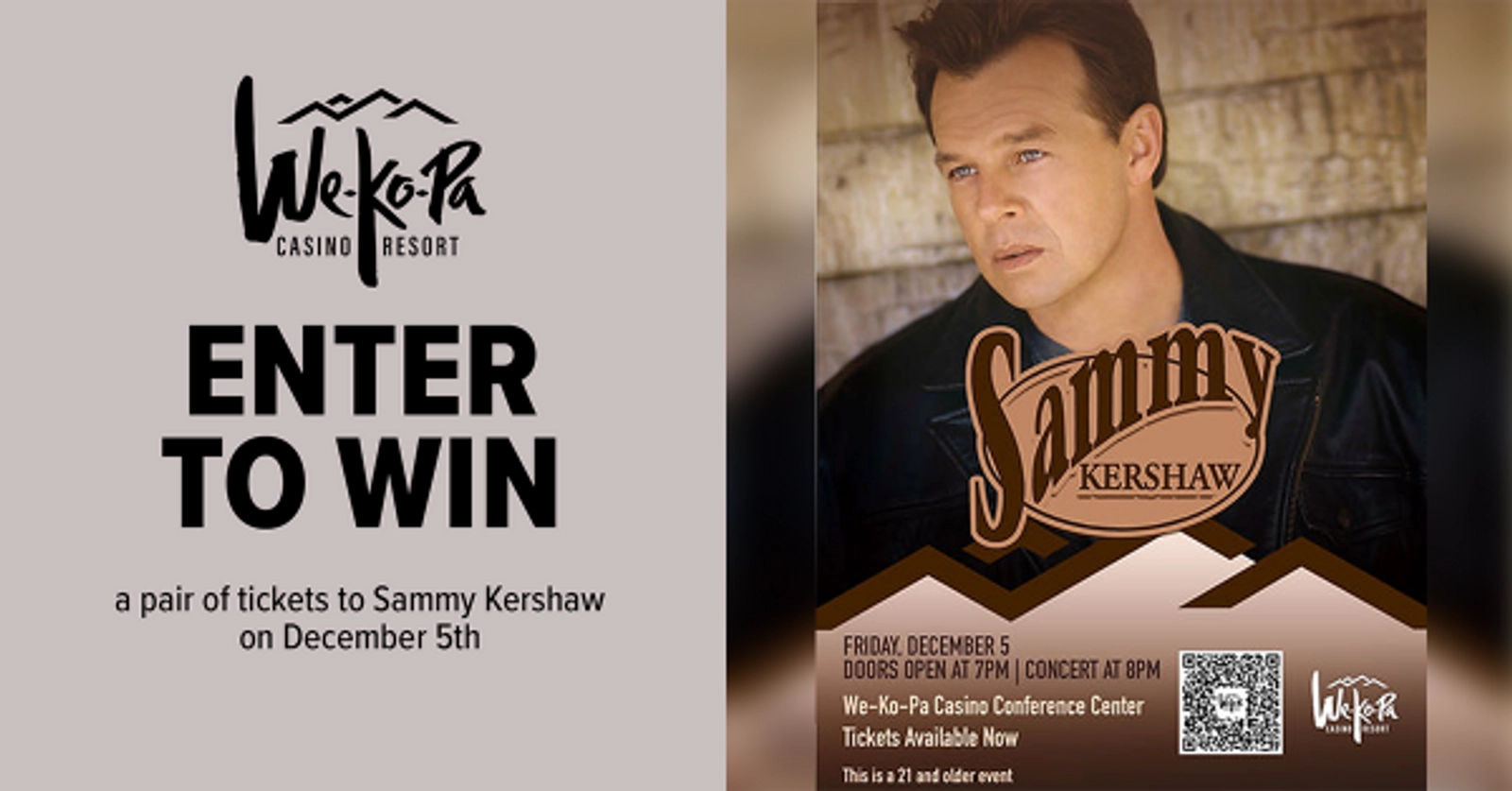 Win tickets to Sammy Kershaw at We-Ko-Pa Casino Resort