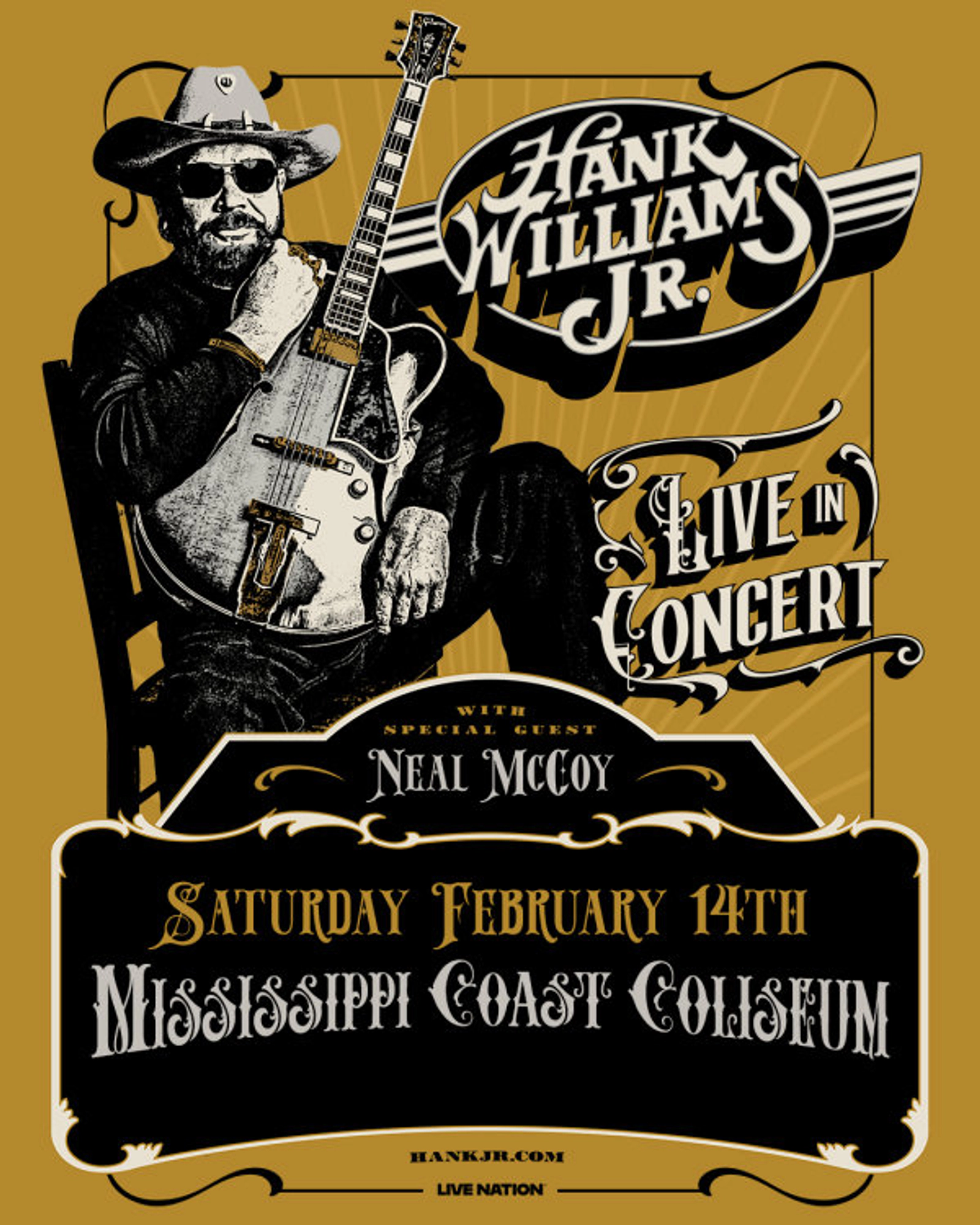 Enter To Win Tickets to see Hank Jr. in Biloxi on Valentine's Day