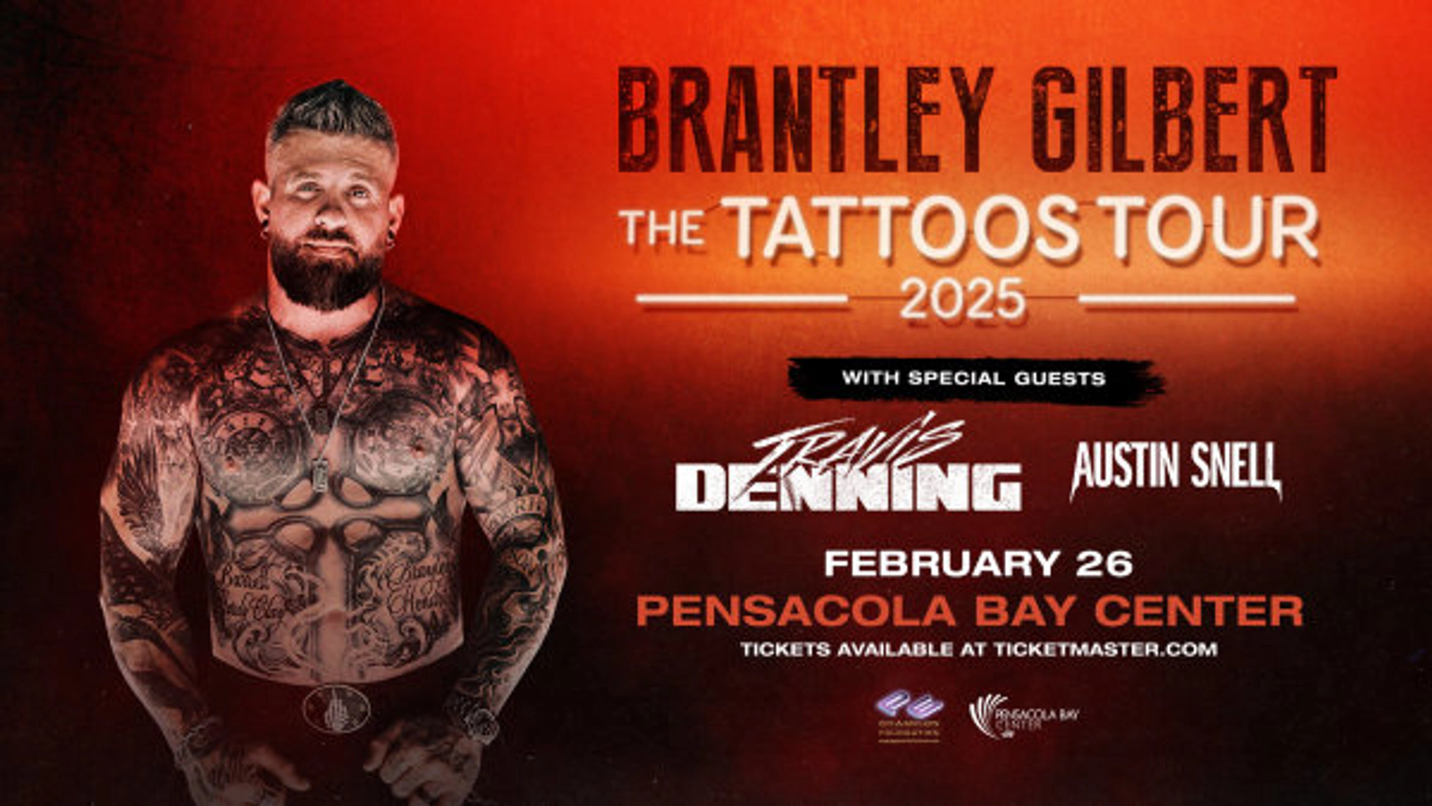 WIN TICKETS TO SEE BRANTLEY GILBERT AT THE BAY CENTER