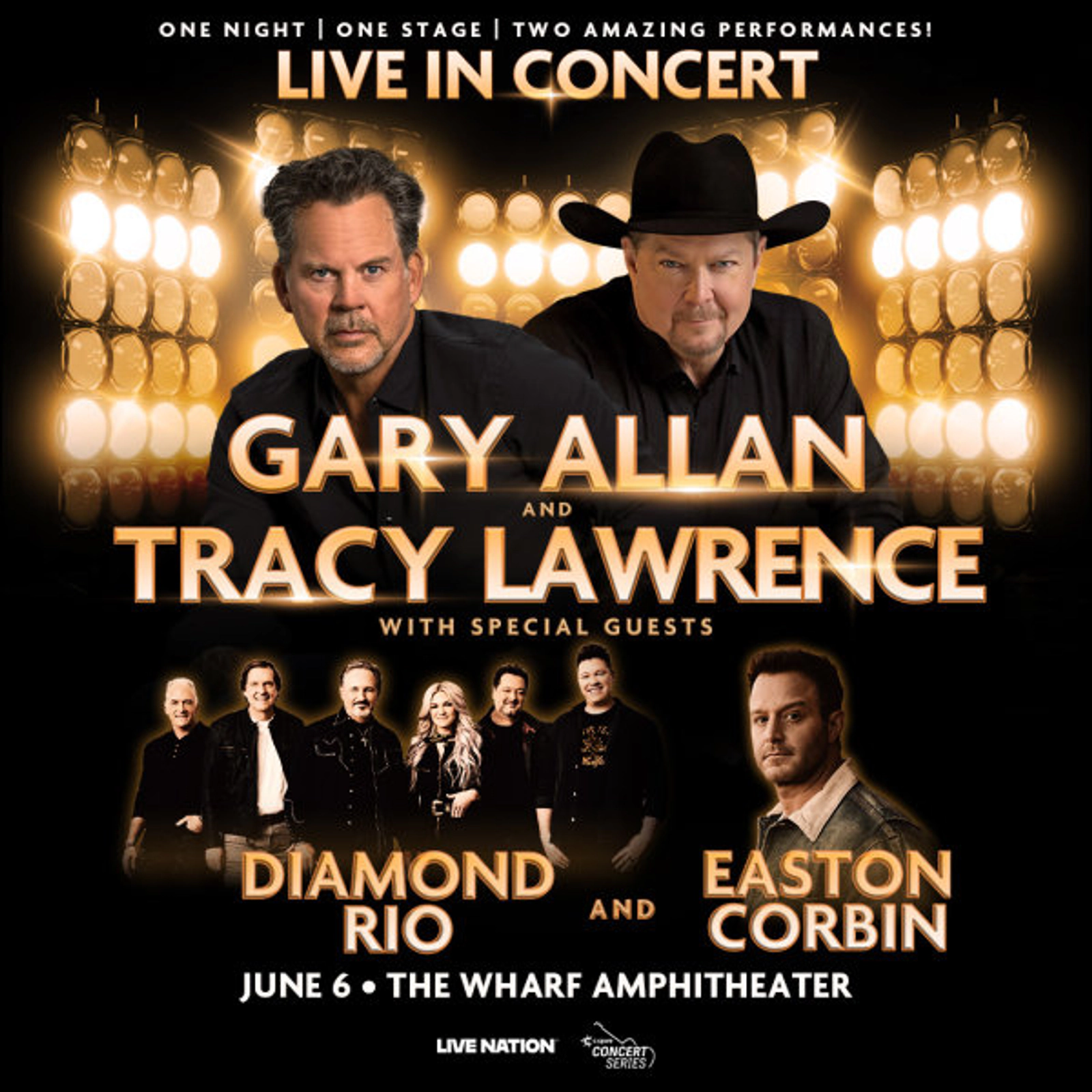 WIN TICKETS TO SEE GARY ALLAN & TRACY LAWRENCE AT THE WHARF
