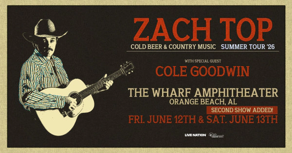 Win tickets to Zach Top ADDED SHOW at The Wharf June 13th