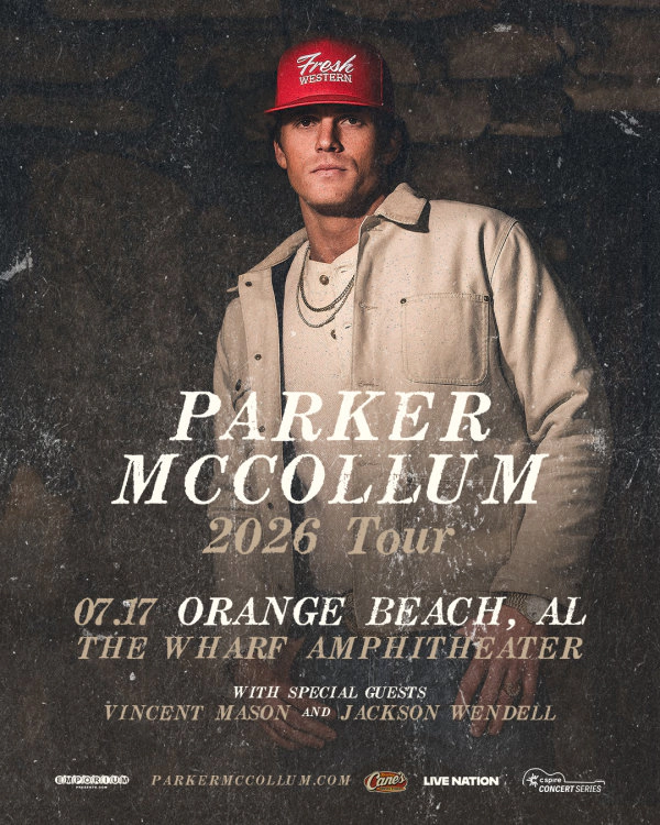 Win Tickets to Parker McCollum July 17th at The Wharf!