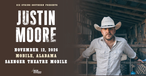 Win Justin Moore Tickets for His Concert at The Mobile Saenger November 12th!