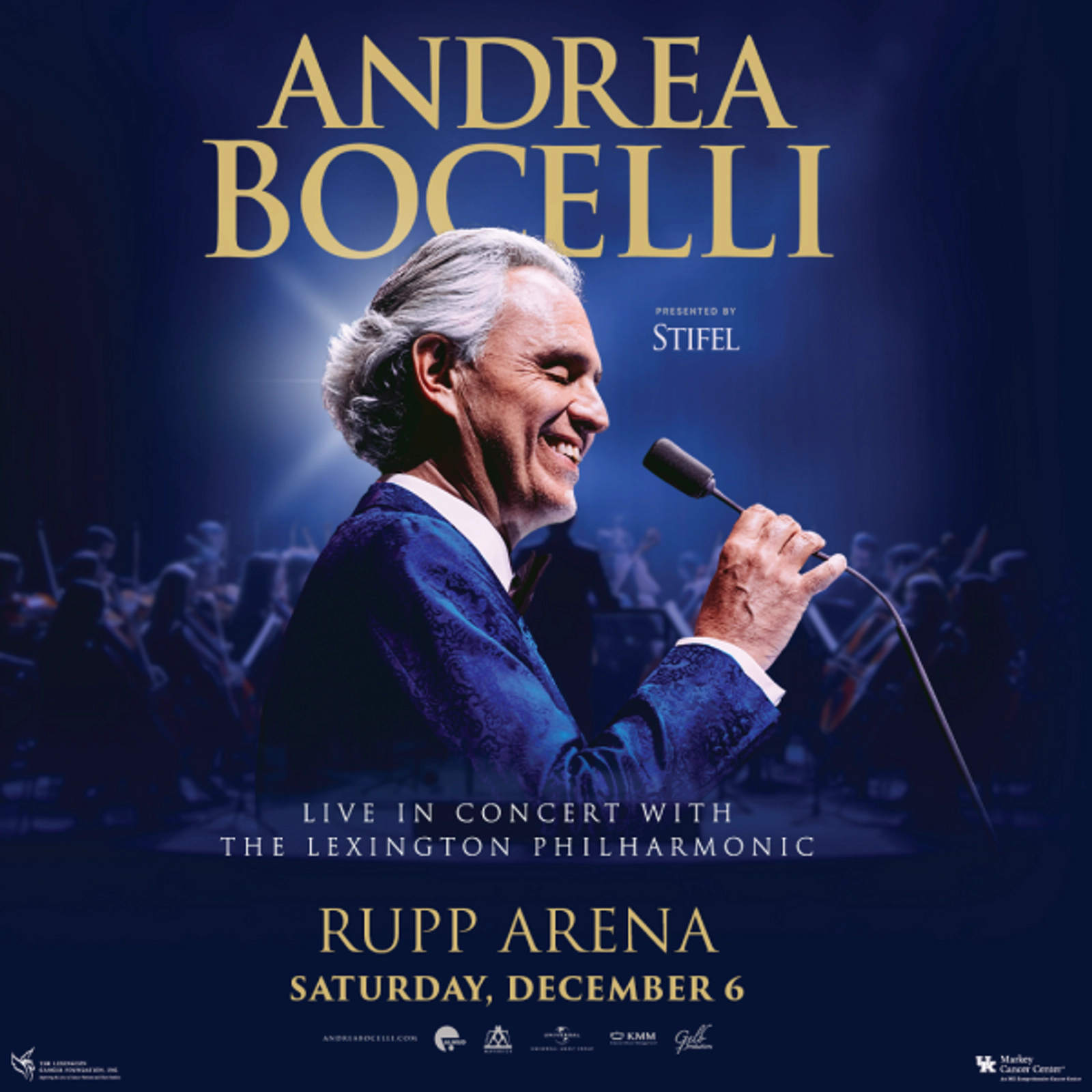 Andrea Bocelli In Concert at Rupp Arena December 6