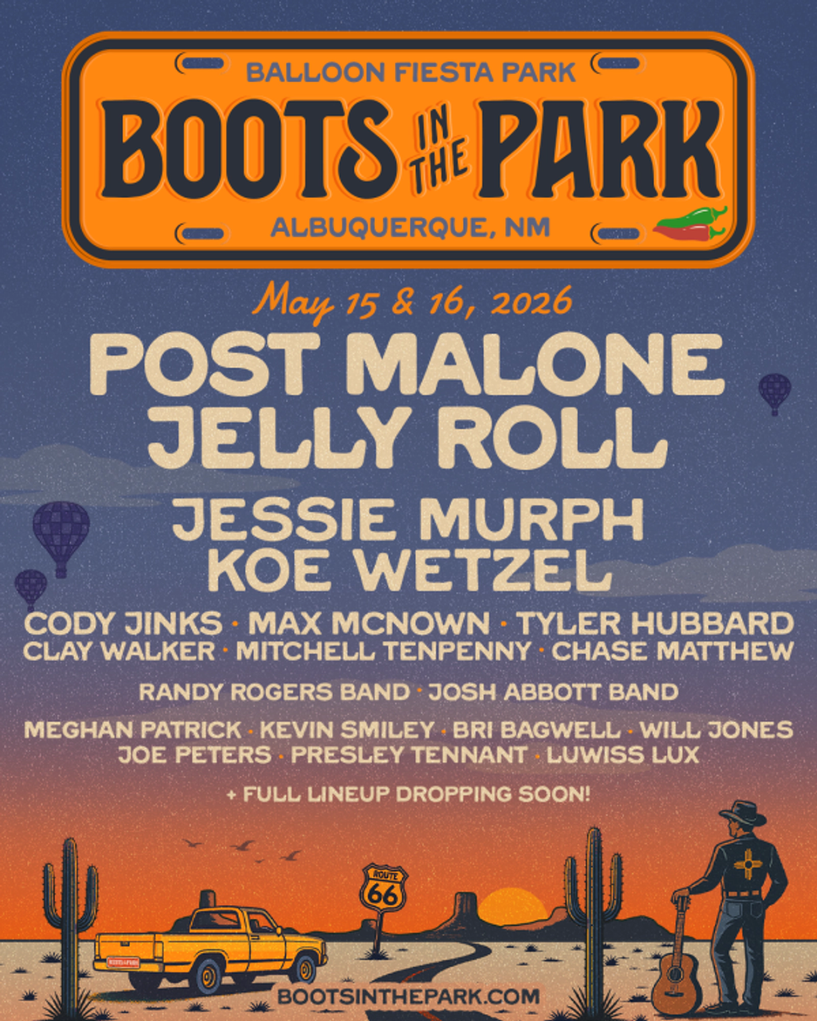 Win A Driveaway To Boots in the Park Albuquerque Featuring Post Malone, Jelly Roll, and More!
