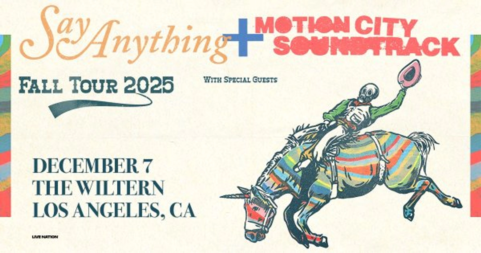 Enter to Win a Pair of Tickets to see Say Anything & Motion City Soundtrack at The Wiltern! (12/7)