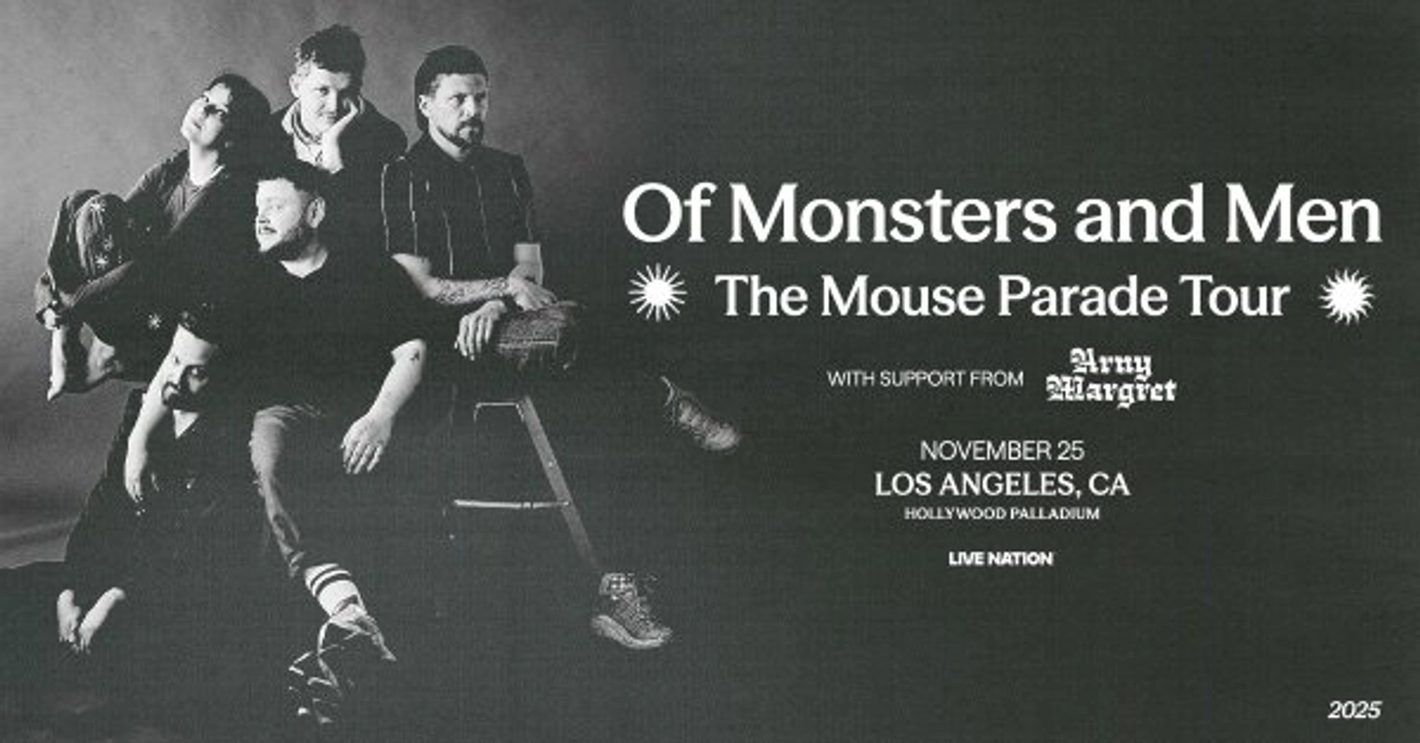 Enter to Win a Pair of Tickets to see Of Monsters & Men at Hollywood Palladium (11/25)