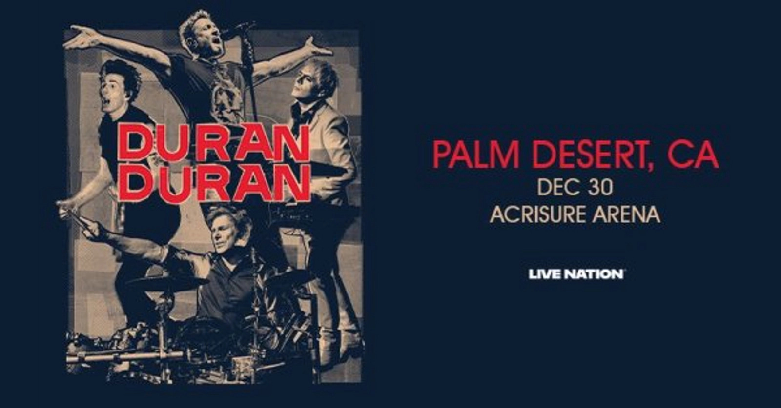 Enter to Win a Pair of Tickets to see Duran Duran at Acrisure Arena! (12/30)