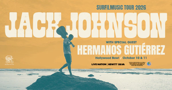 Enter to Win a Pair of Tickets to see Jack Johnson at Hollywood Bowl (October)