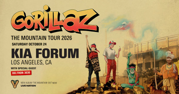 Enter to Win a Pair of Tickets to see Gorillaz at Kia Forum! (10/24)