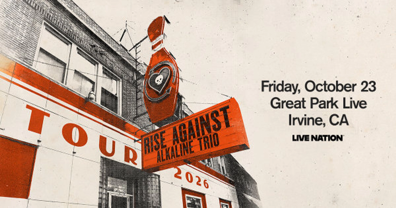 Enter to Win a Pair of Tickets to see Rise Against at Great Park Live! (10/23)