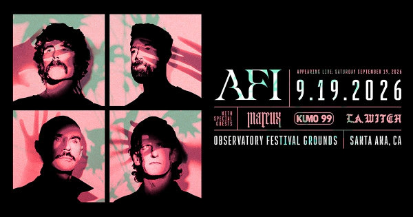 Enter to Win a Pair of Tickets to See AFI at the Observatory Festival Grounds! (9/19)
