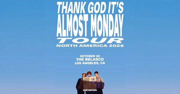 Enter to Win a Pair of Tickets to see Almost Monday at The Belasco! (10/20)