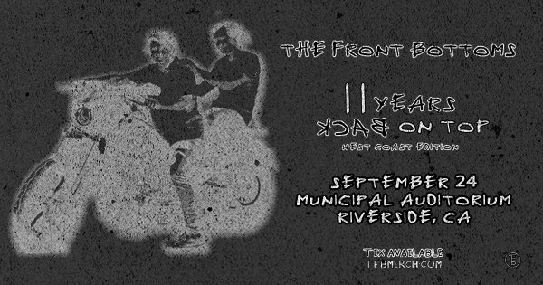 Enter to Win a Pair of Tickets to see The Front Bottoms at Riverside Municipal Auditorium! (9/24)