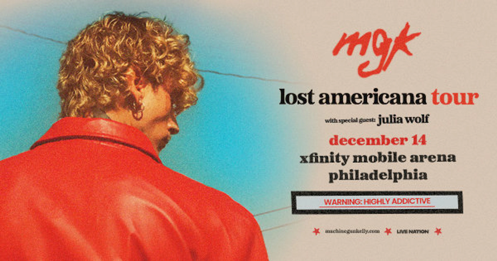 Win Tickets to see MGK @ Xfinity Mobile Arena on December 14th!