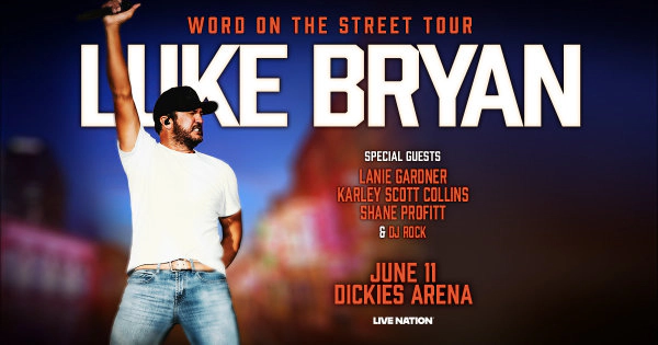 Enter to WIN tickets to Luke Bryan: Word On The Street Tour (TEXAS DATE)