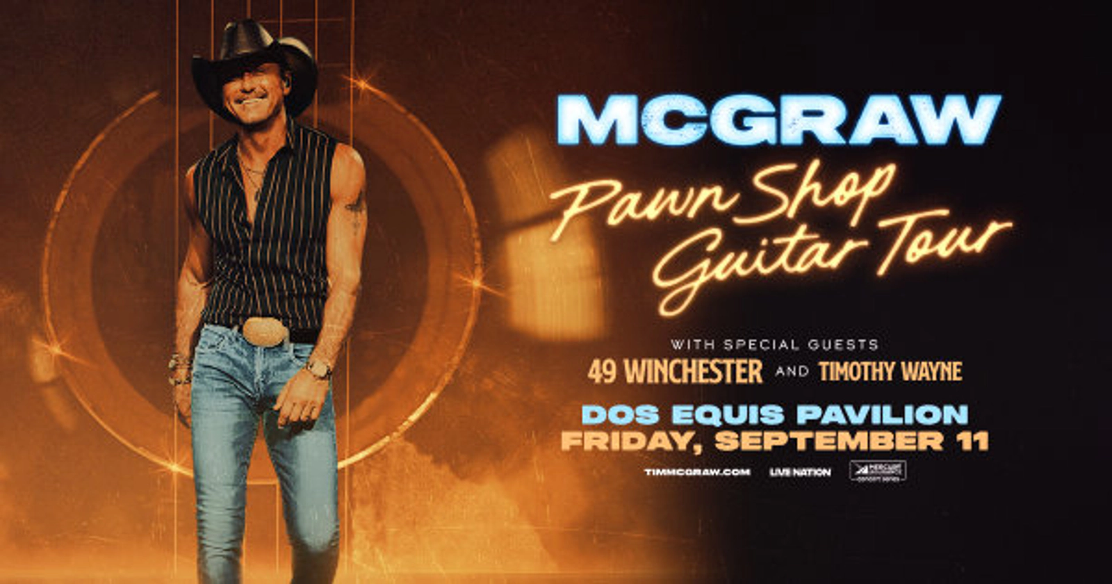 Enter to WIN tickets to Tim McGraw – Pawn Shop Guitar Tour 2026 (TEXAS DATE)