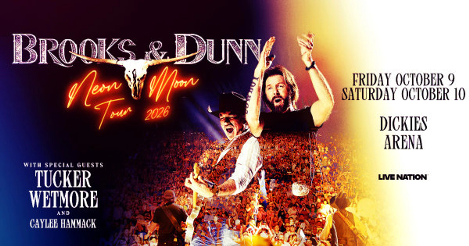 Enter to WIN Brooks & Dunn: Neon Moon Tour Tickets (TEXAS SHOW)