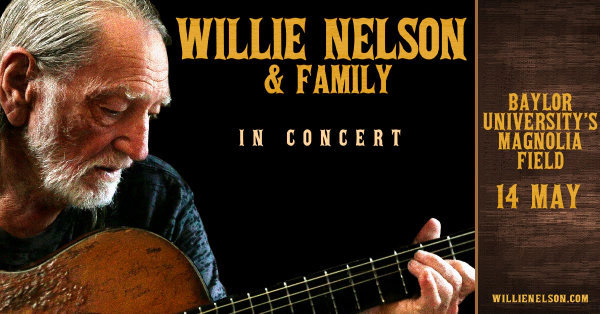 Enter to WIN tickets to Willie Nelson & Family In Concert at Baylor University