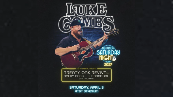 Enter to WIN tickets to Luke Combs - My Kinda Saturday Night Tour 2027 (TEXAS DATE)