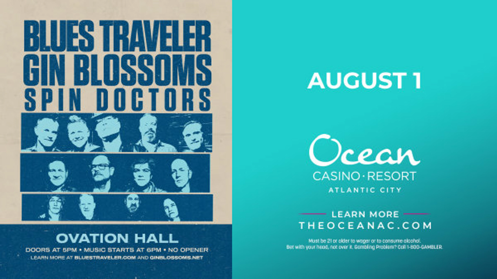 Enter to win a pair of tickets to Blues Traveler and Gin Blossoms with Spin Doctors!