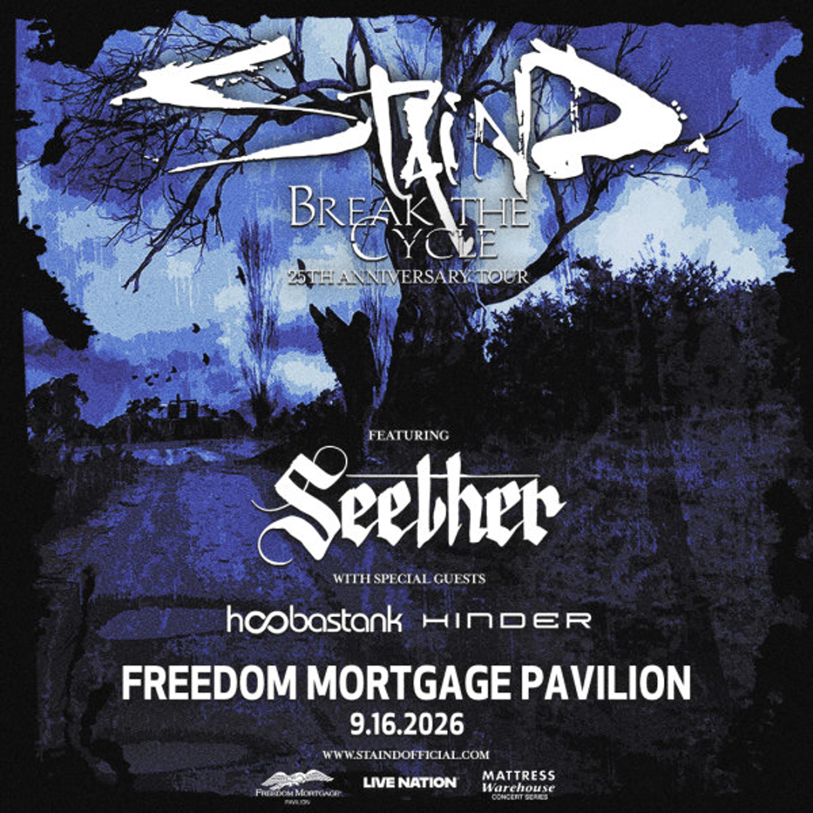 Win A Pair of Tickets to Staind!