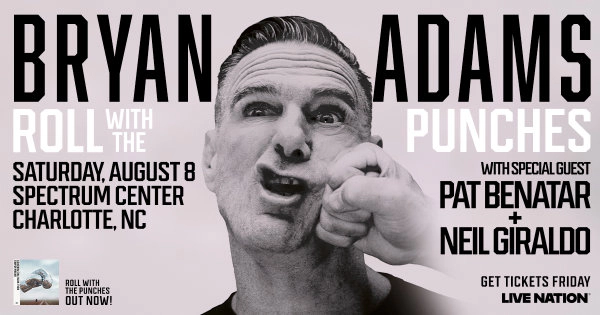Enter to win tickets to Bryan Adams at Spectrum Center!
