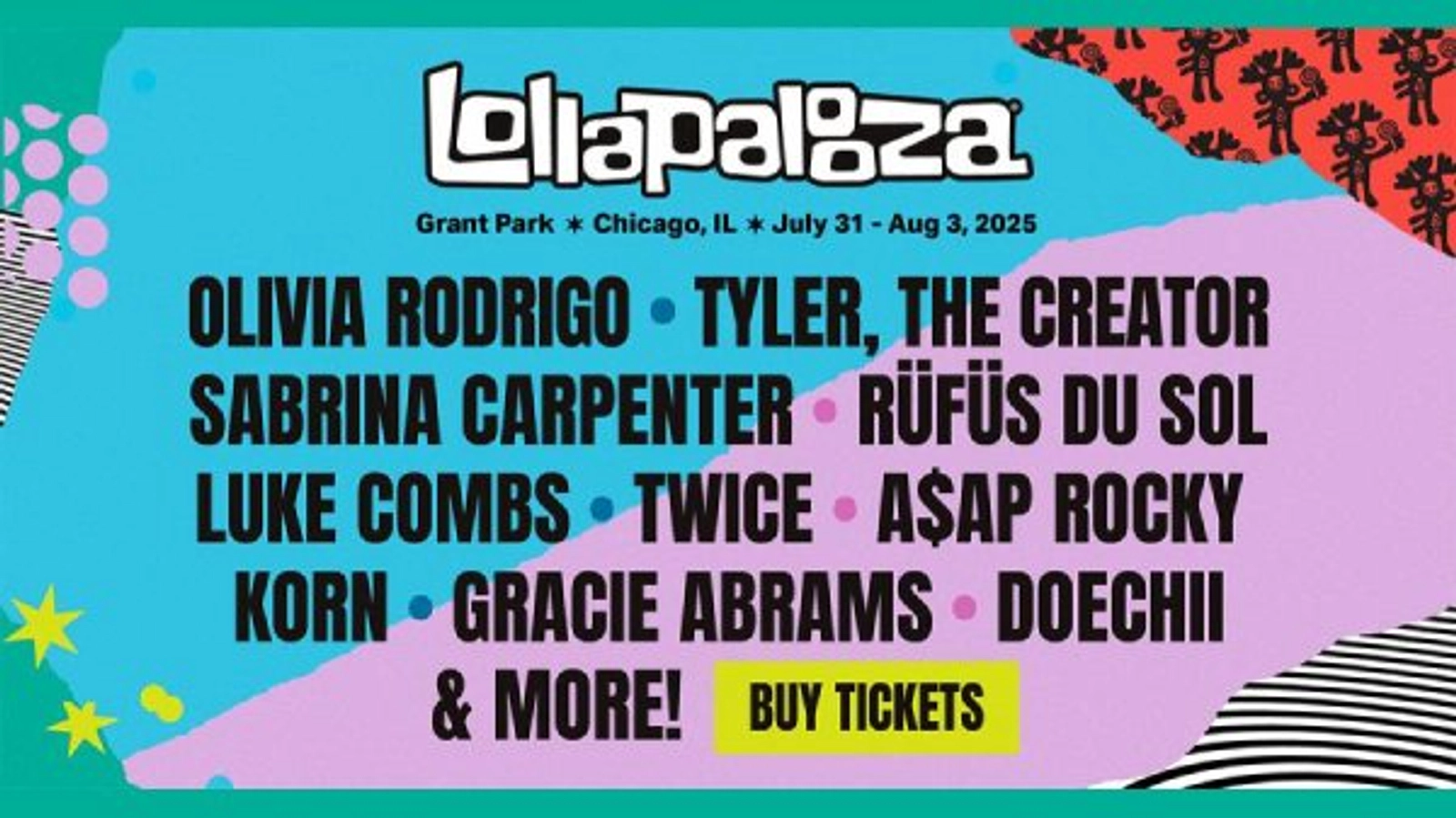 Win 4-Day GA Passes To Lollapalooza