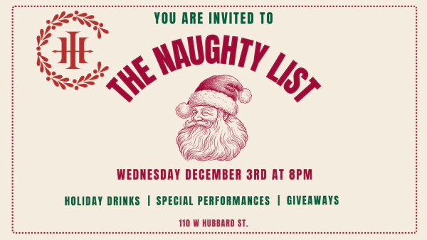 RSVP To The Naughty List Wednesdays At Hubbard Inn