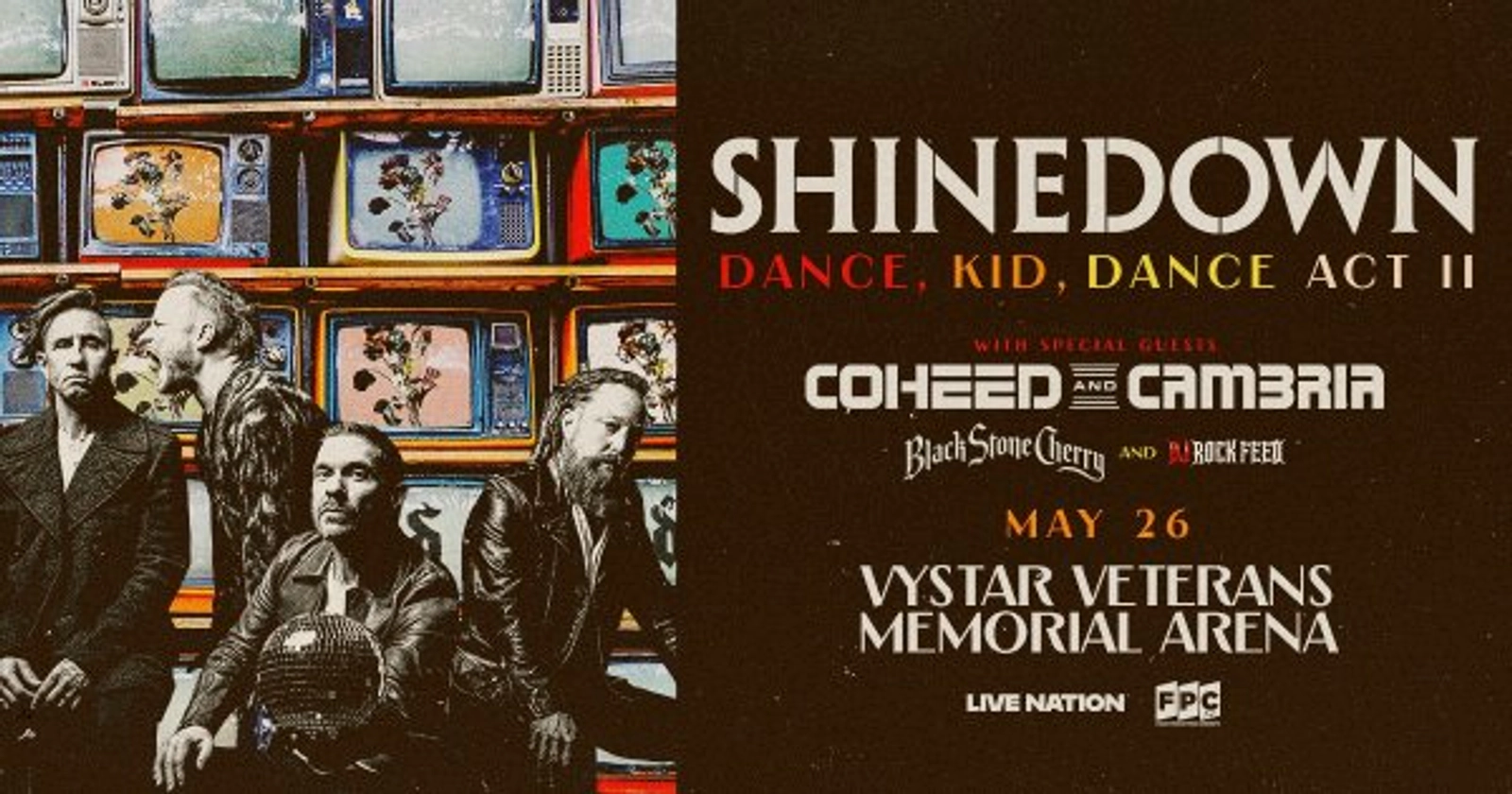 Win Tickets To See Shinedown At Vystar Veterans Memorial Arena