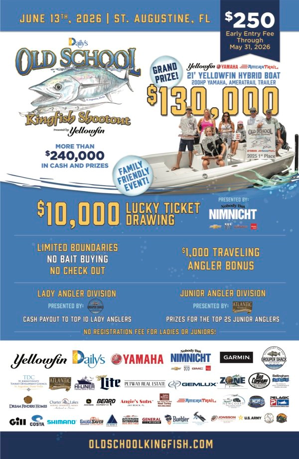 Win An Entry Into The 2026 Daily’s Old School Kingfish Shootout — Presented by Yellowfin