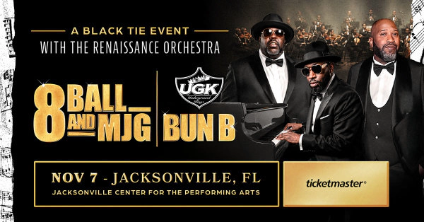 Win Tickets To 8Ball & MJG and Bun B With The Renaissance Orchestra At The Jacksonville Center For Performance Arts!