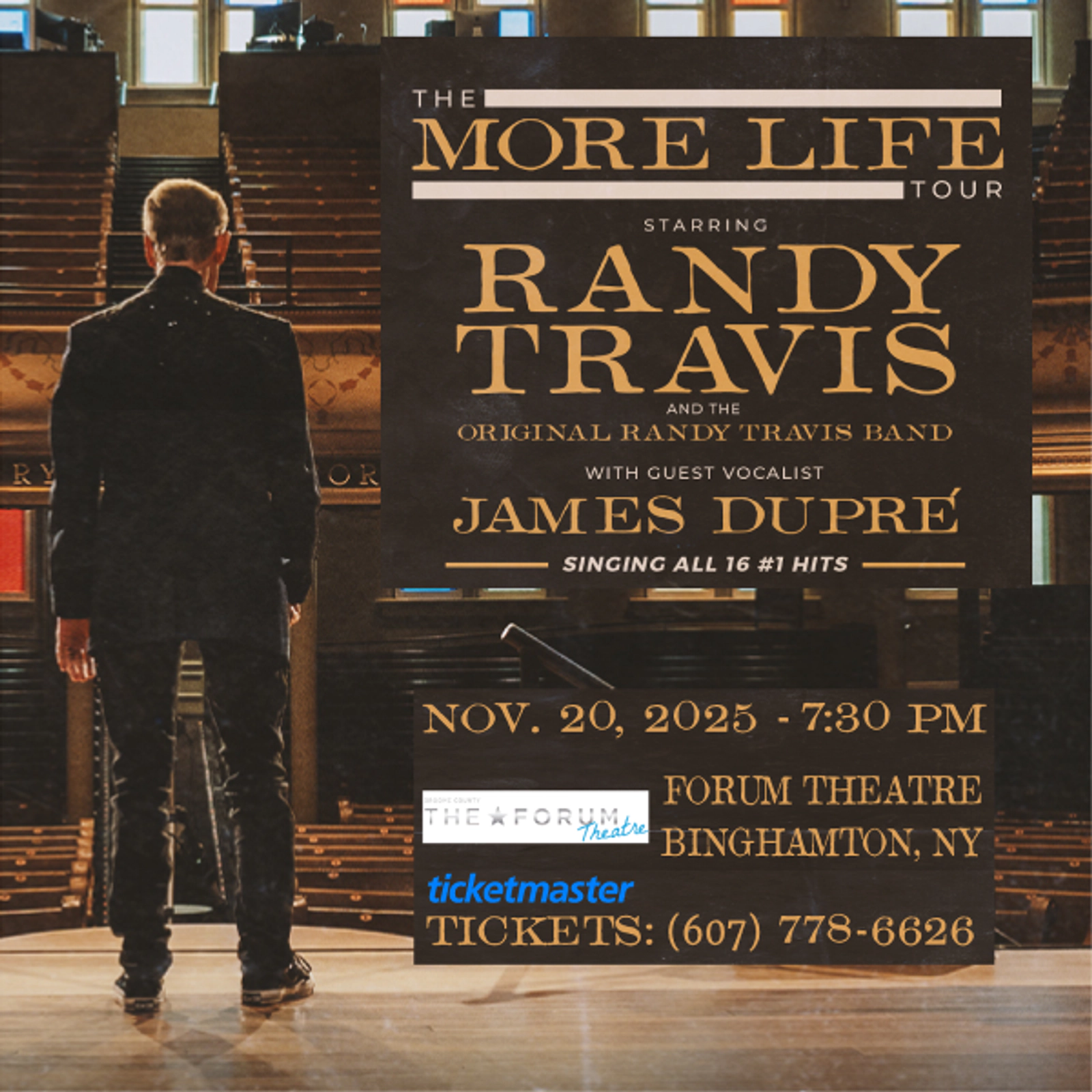 Win Tickets to see Randy Travis at the Broome County Forum!