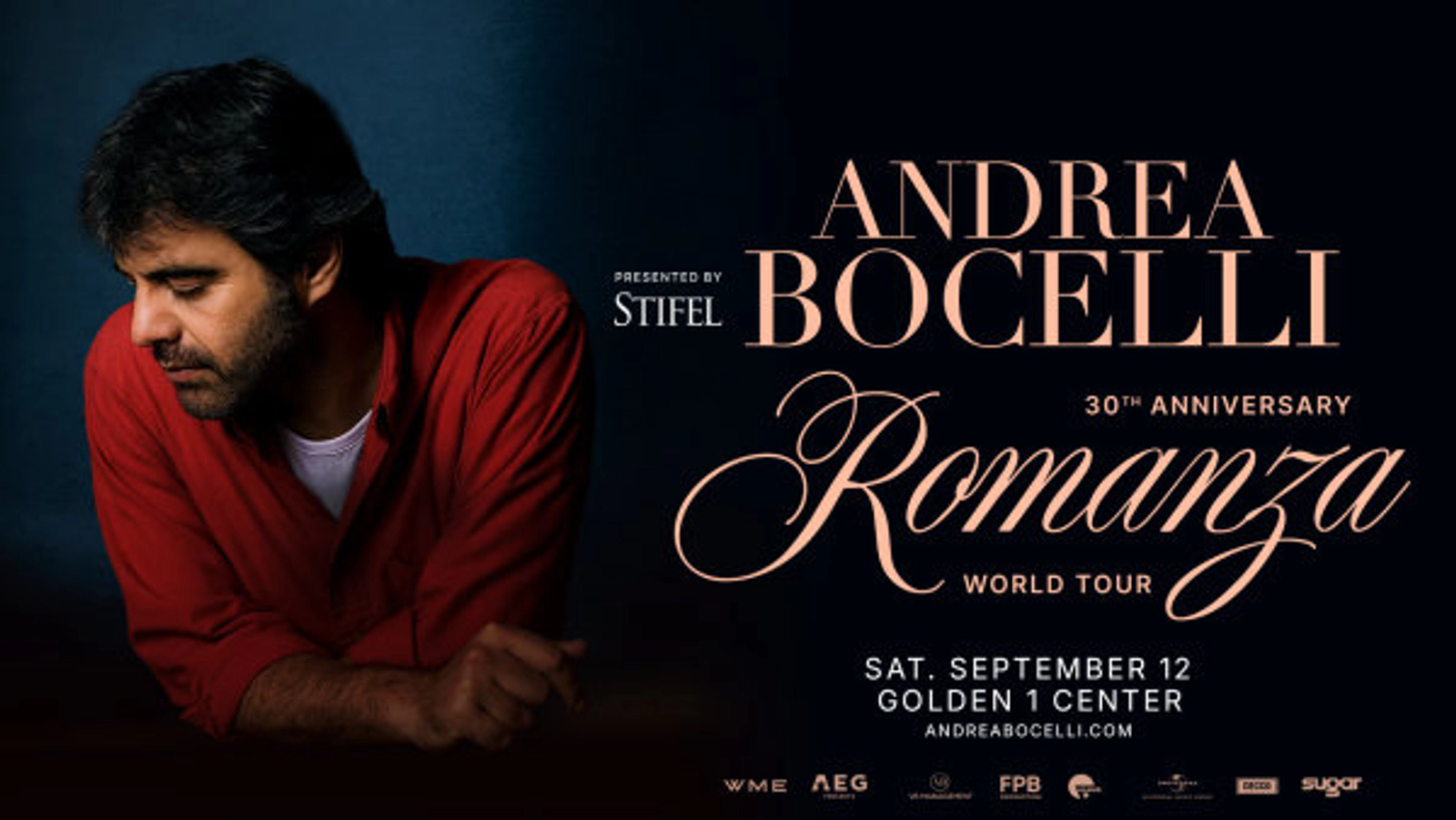 Listen To Win Tickets To See Andrea Bocelli On September 12th At The Golden 1 Center!