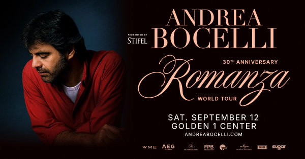 Listen For A Chance To Win Tickets To See Andrea Bocelli Coming September 12th To The Golden 1 Center!