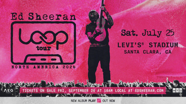 Listen For A Chance To Win Tickets To See Ed Sheeran Coming July 25th To Levi's Stadium!