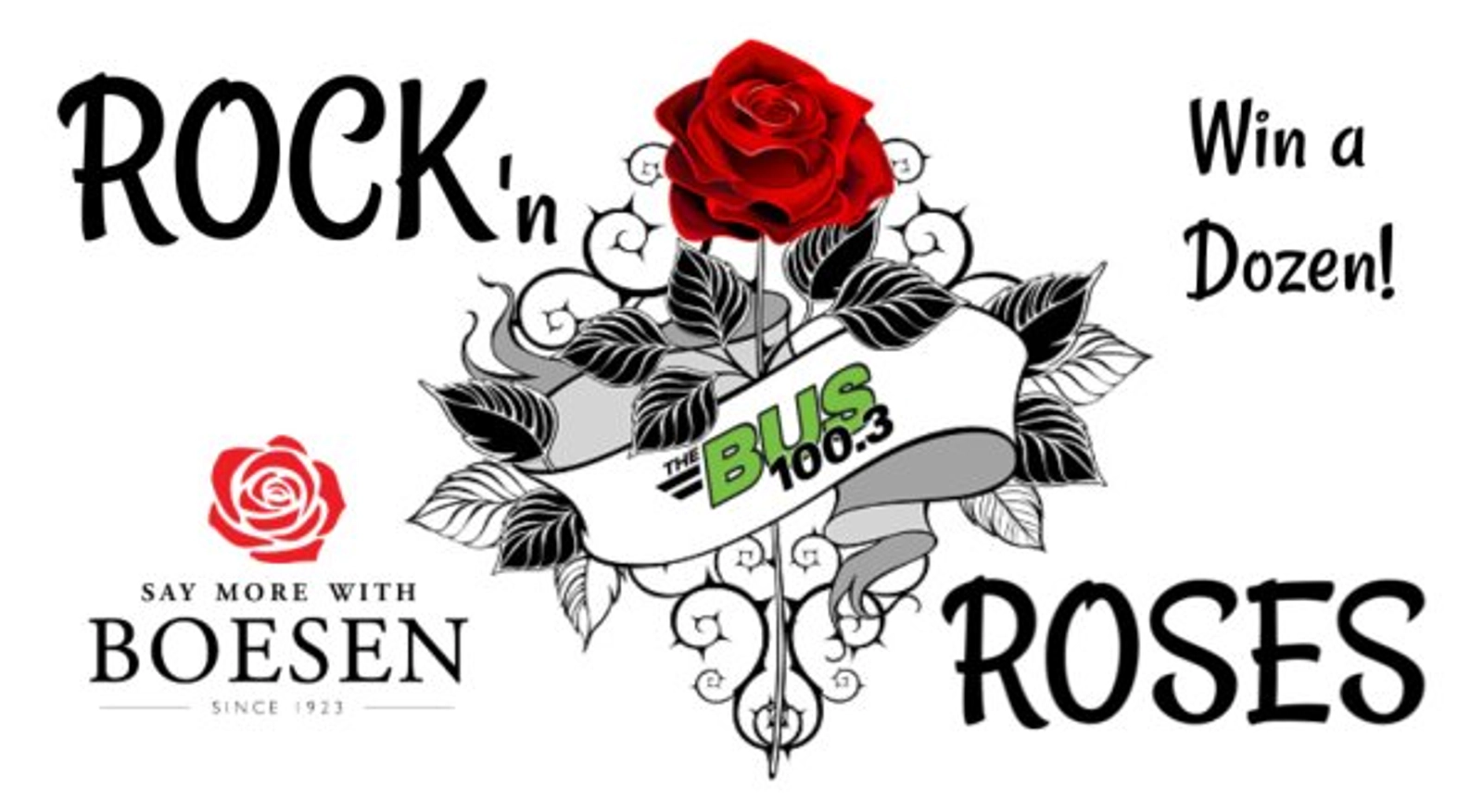 The BUS is Rock 'n' Roses with Boesen for Valentines! Win a Dozen Roses! - Thumbnail Image
