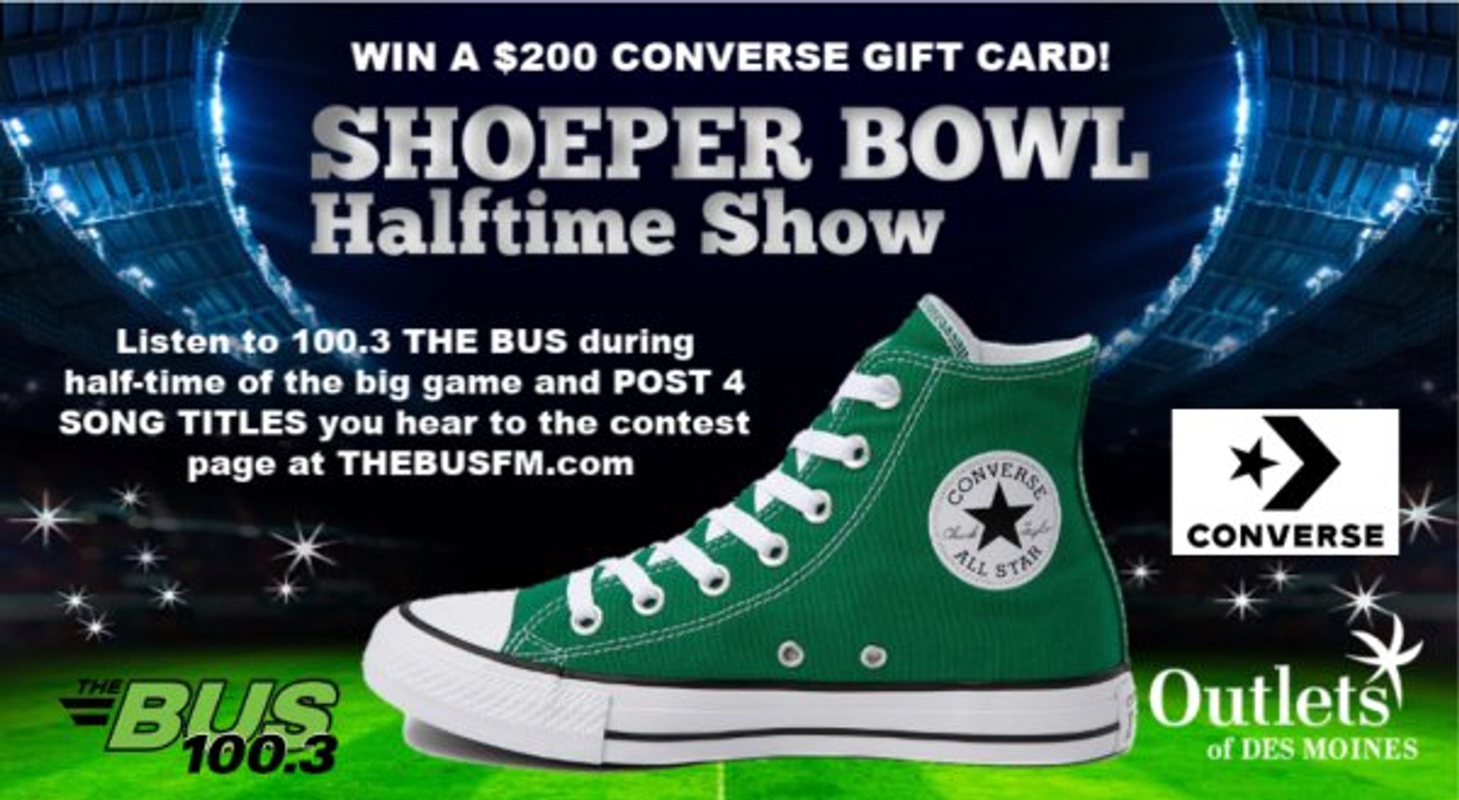 SHOEPER BOWL Halftime Show - Win a $200 Converse Gift Card! - Thumbnail Image