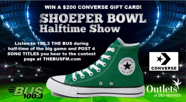 SHOEPER BOWL Halftime Show - Win a $200 Converse Gift Card! - Thumbnail Image