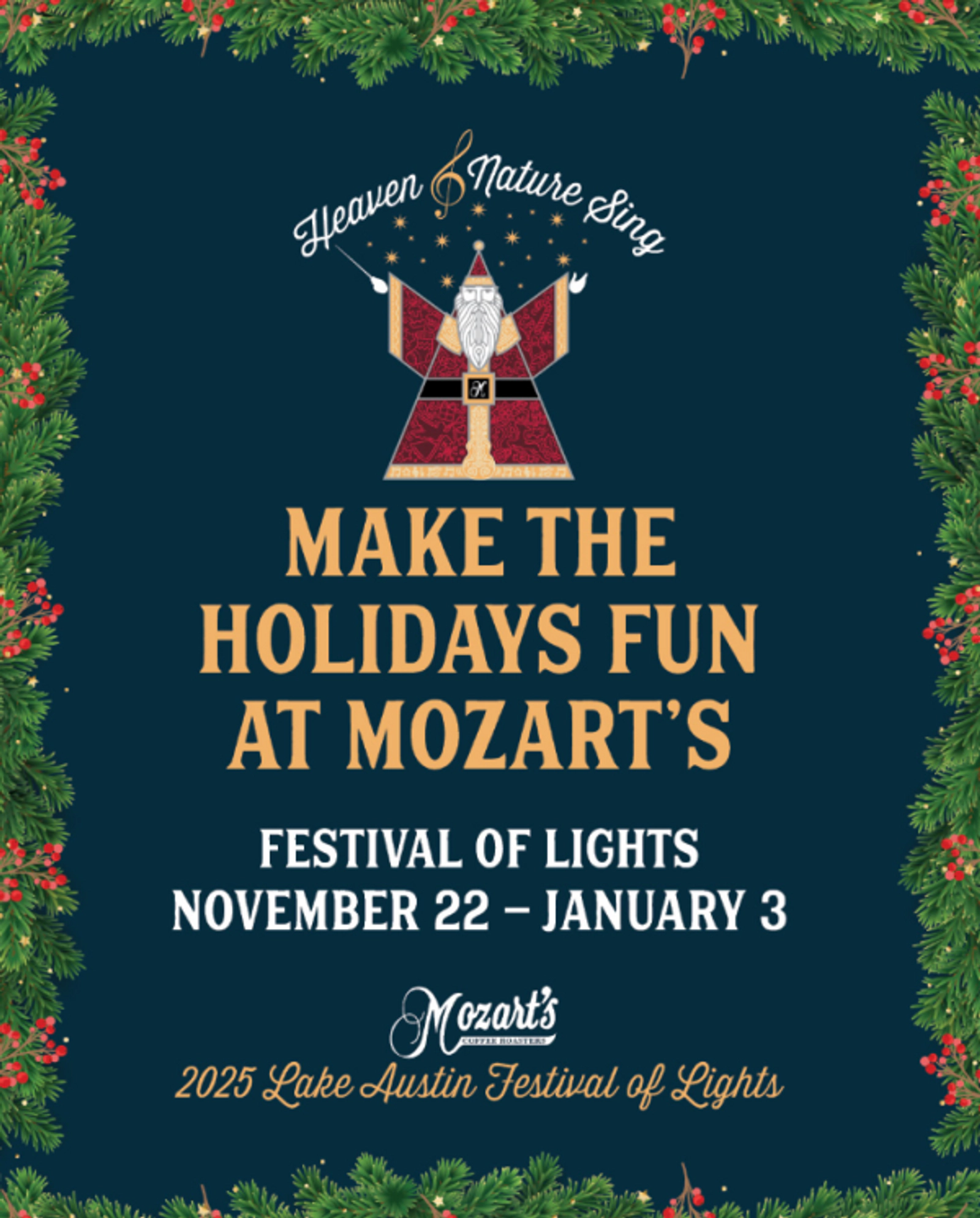 ENTER FOR A CHANCE TO WIN TICKETS TO MOZART'S FESTIVAL OF LIGHTS!