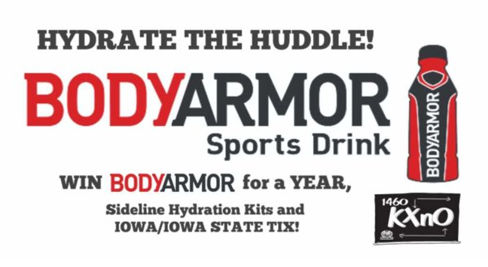 Win Body Armor for a full year by showing us how you "Hydrate your Huddle"!  - Thumbnail Image