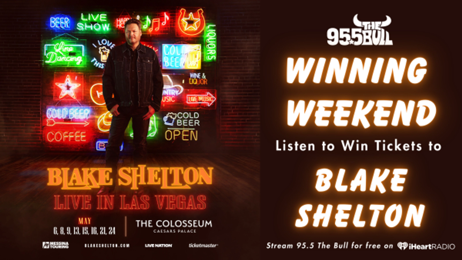 WINNING WEEKEND: Listen to Win Tickets to Blake Shelton!