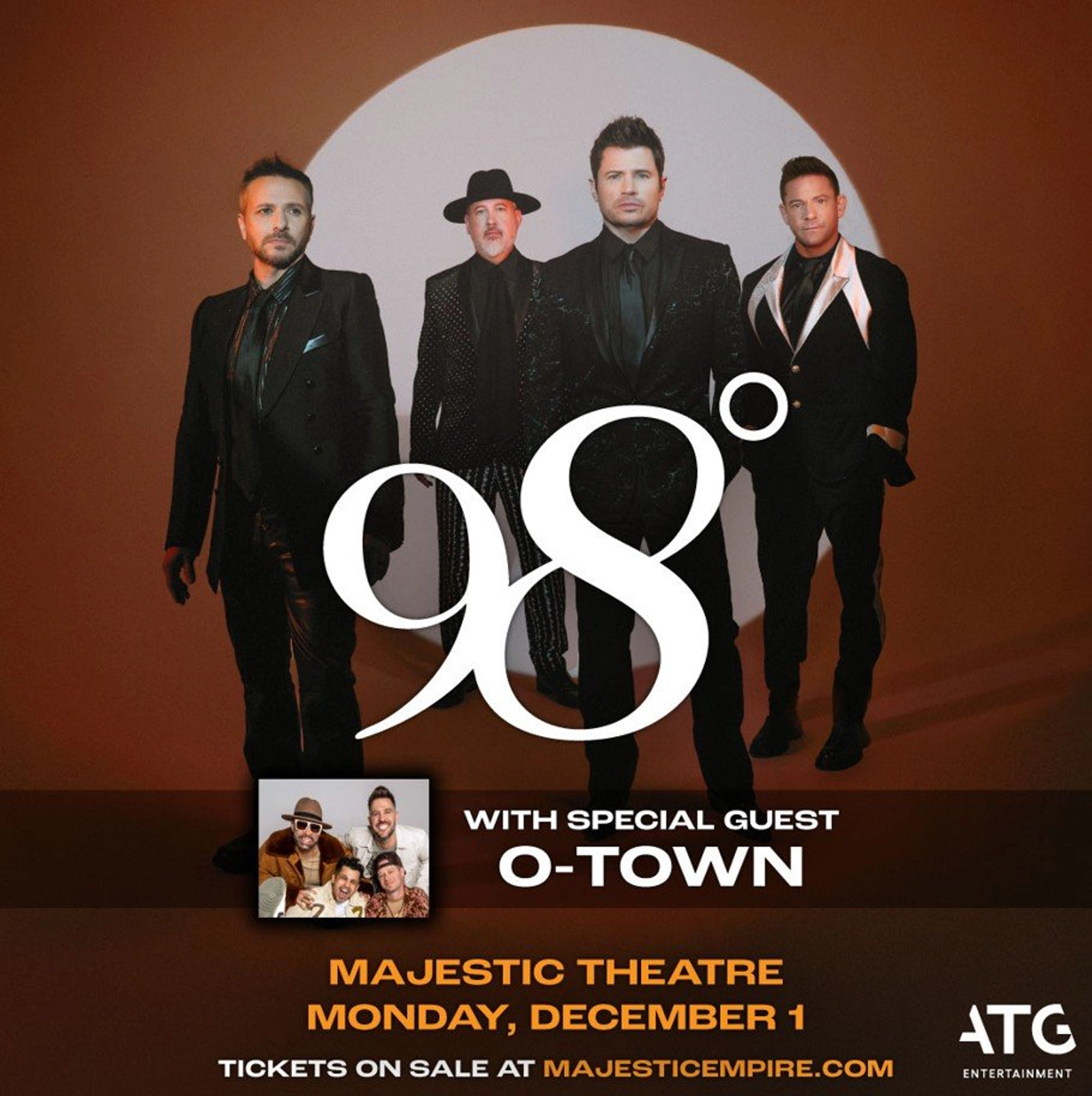 WIN A PAIR OF TICKETS TO SEE 98 DEGREES WITH O - TOWN!