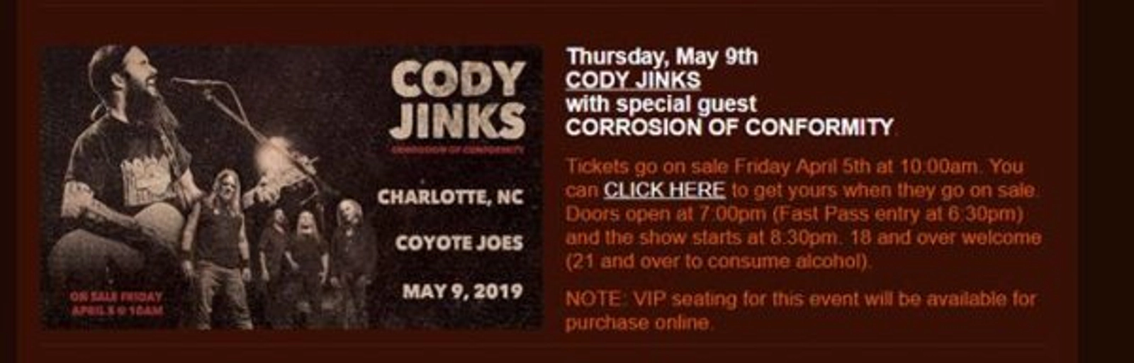 Win Cody Jinks Tickets! - Thumbnail Image